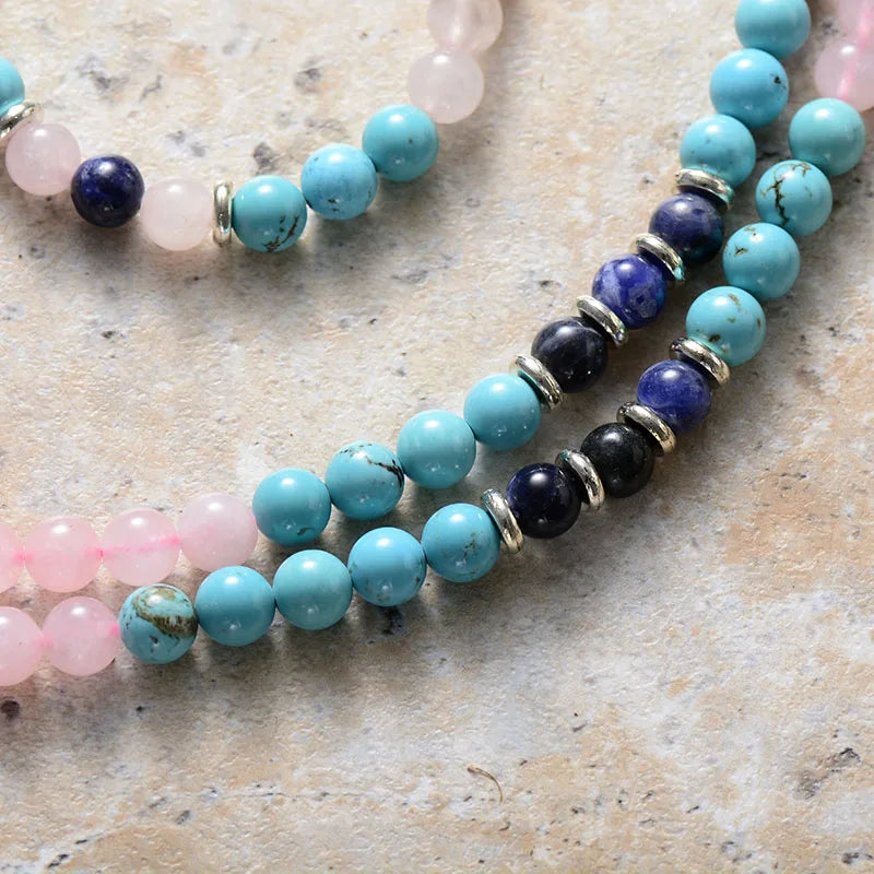 Fluister Oceaan Turquoise Mala Set