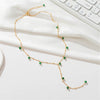 OOGVERBLINDENDE OVERVLOED GROENE JADE FRONT DROP KETTING