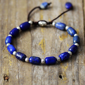 BLAUWE SERENITEIT NATUURLIJKE EDELSTEEN ARMBAND