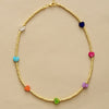 GOUDEN HARTKETTING MET 7 CHAKRA'S