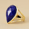 BETOVERENDE LAPIS LAZULI & LABRADORIET RINGEN