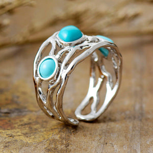 MODERNE HELENDE TURQUOISE & JADE RING