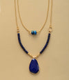 MAJESTUEUZE SKYLINE LAPIS LAZULI & JASPIS DUBBELE KETTING