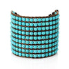 BLAUWE OPULENTIE TURQUOISE KRALEN WIKKEL ARMBAND