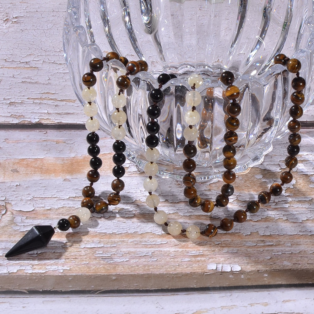 ABUNDANT SOUL NATUURLIJKE EDELSTEEN MALA KETTING