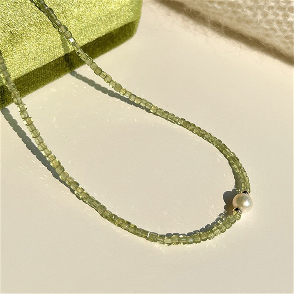 STRAKKE GENEZER PAREL & PERIDOT KETTING