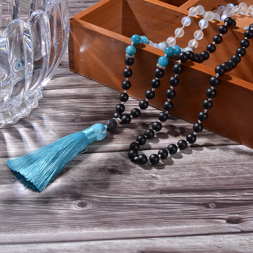 TURKOOIS DROMEN TRADITIONELE MALA KETTING