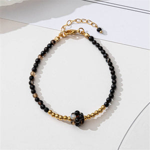 ZWARTE AGAAT BESCHERMENDE MANTEL ARMBAND & KETTING SET