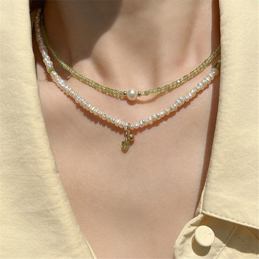 STRAKKE GENEZER PAREL & PERIDOT KETTING