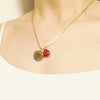 BLOEMEN GEBOORTESTEEN CADEAU KETTING