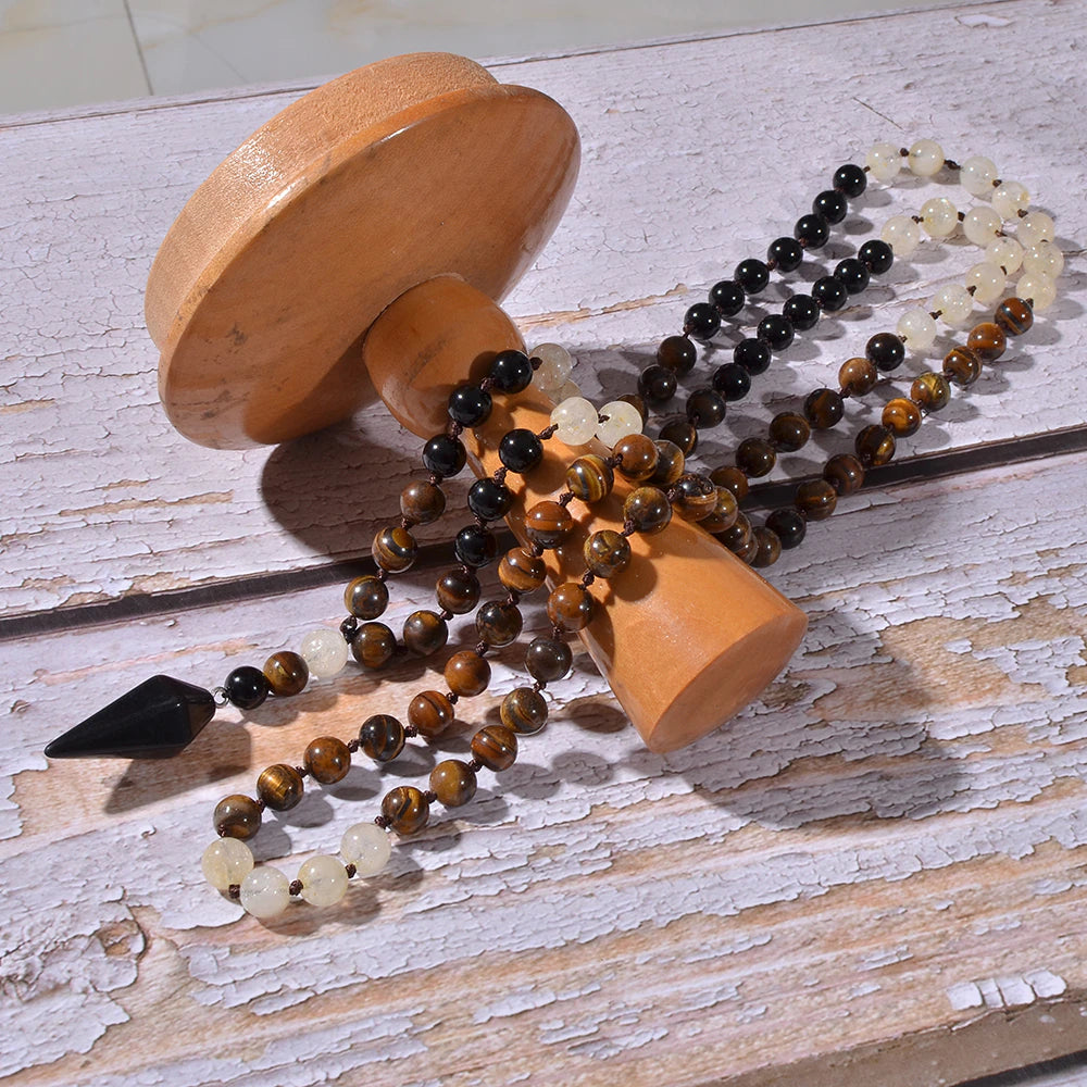 ABUNDANT SOUL NATUURLIJKE EDELSTEEN MALA KETTING