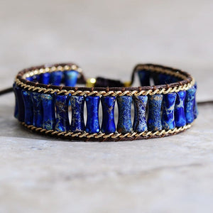 HELENDE ENERGIE TURKOOIS, AMETHIST & LAPIS LAZULI ARMBAND