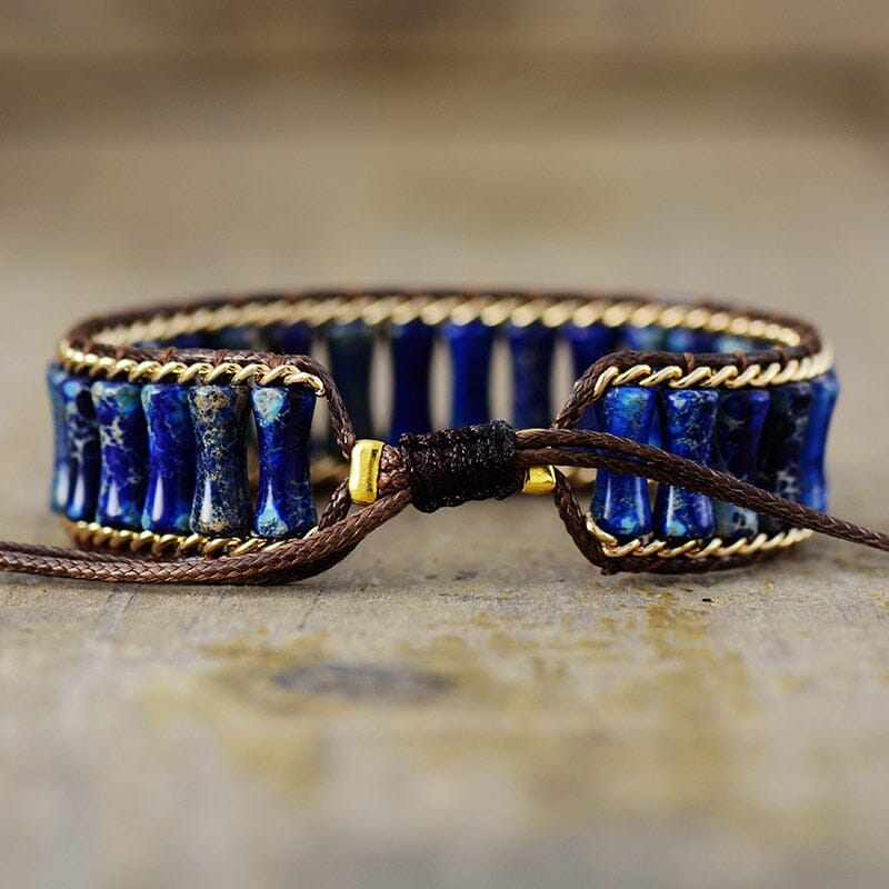 HELENDE ENERGIE TURKOOIS, AMETHIST & LAPIS LAZULI ARMBAND