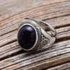 MARIA - BLAUWE ZANDSTEEN VINTAGE STER RING