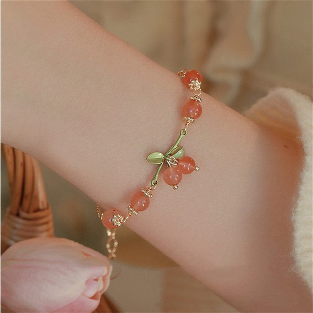 SWEET CHERRY RODE AGAAT ARMBAND