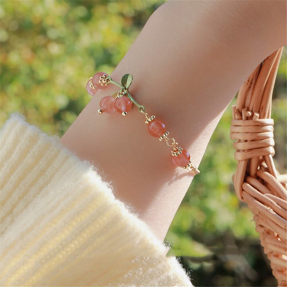 SWEET CHERRY RODE AGAAT ARMBAND