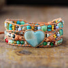 SPIRITUELE HART AMAZONIET WIKKELARMBAND