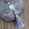 MAT ZWART & VOLLE CHAKRA REGENBOOG MALA KETTING