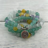 SPIRITUELE OVERVLOED OPAAL & GELE JADE MALA ARMBAND