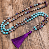 VIOLET ENCHANTER JASPIS & TURKOOIS KRALENKETTING