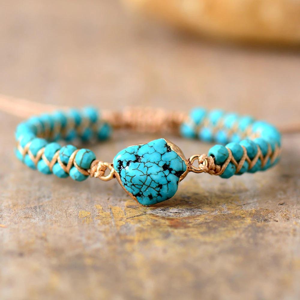 SIERLIJKE BEDELS TURQUOISE MALA ARMBAND