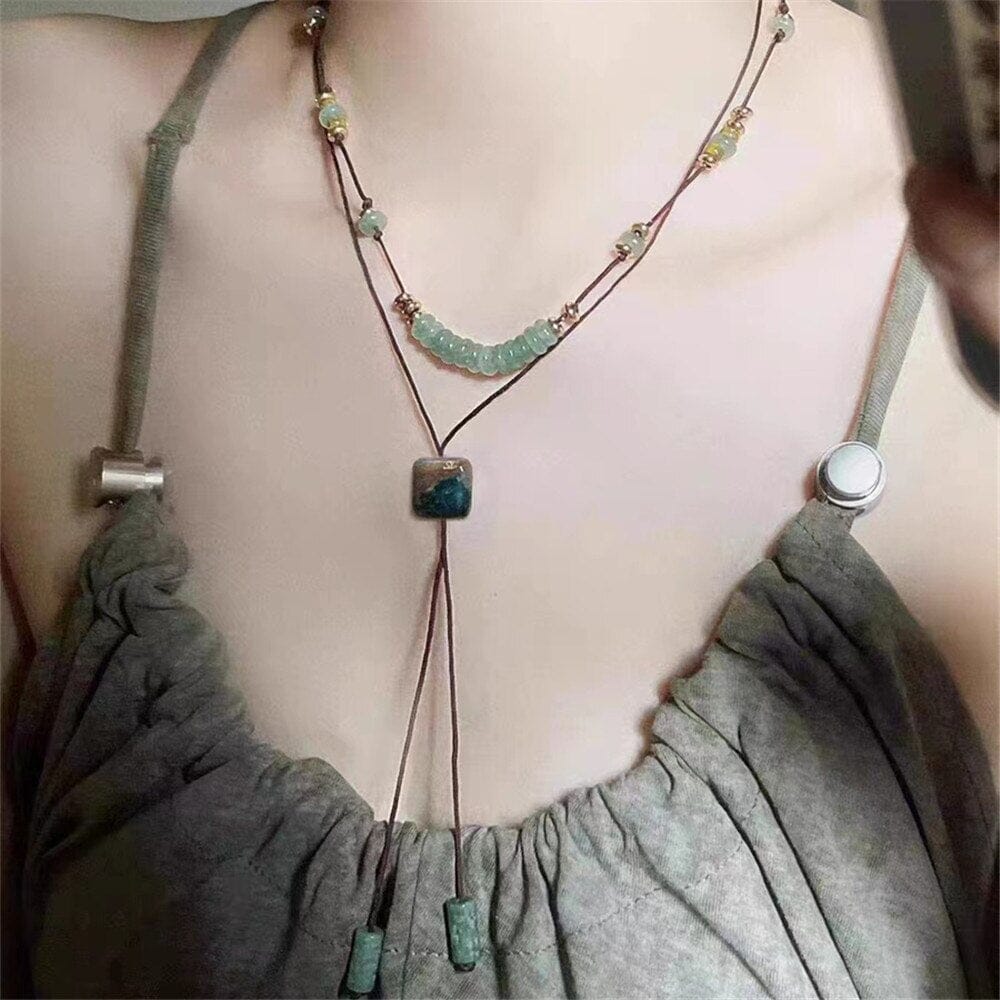 Destiny Dreams Groene Aventurijn Gelaagde Ketting