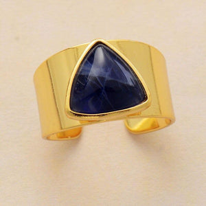 HYPNOTISERENDE CHARM AMETHIST TURKOOIS & LAPIS RING