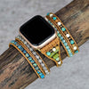 "GOLVEN VAN DE OCEAAN" APPLE WATCH BANDJE MET EDELSTENEN
