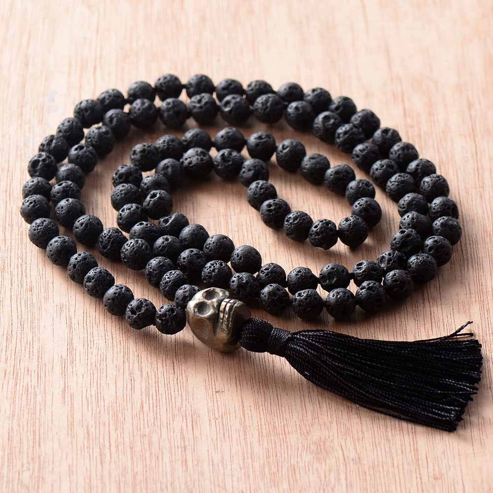 VURIGE LOT LAVA STEEN EN PYRIET MALA KETTING