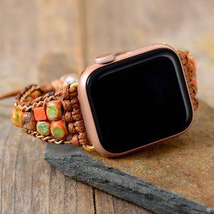 BOHO-STIJL JASPIS EDELSTEEN APPLE HORLOGEBANDJE