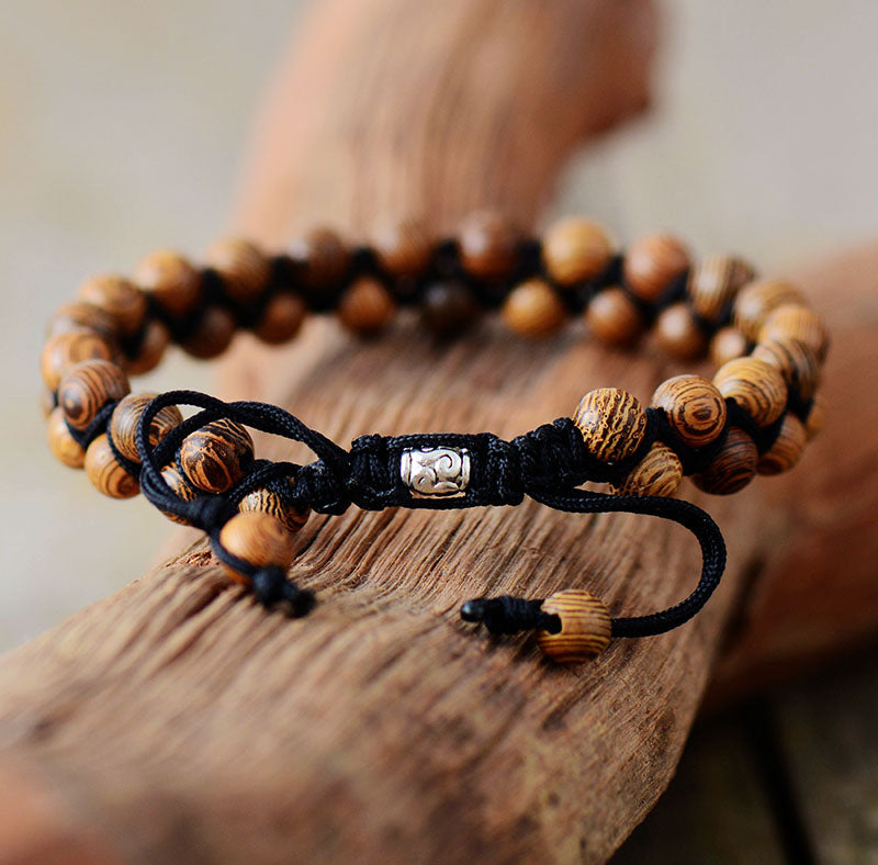 GEVLOCHTEN HOUTEN ARMBAND