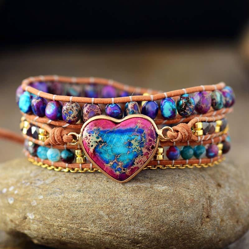 ROMANTISCHE PAARSE PASSIE WIKKELARMBAND