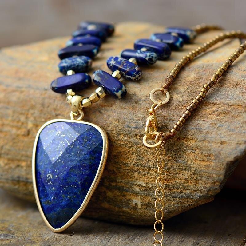 CHARMANTE BOHEEMSE LAPIS HANGER KETTING