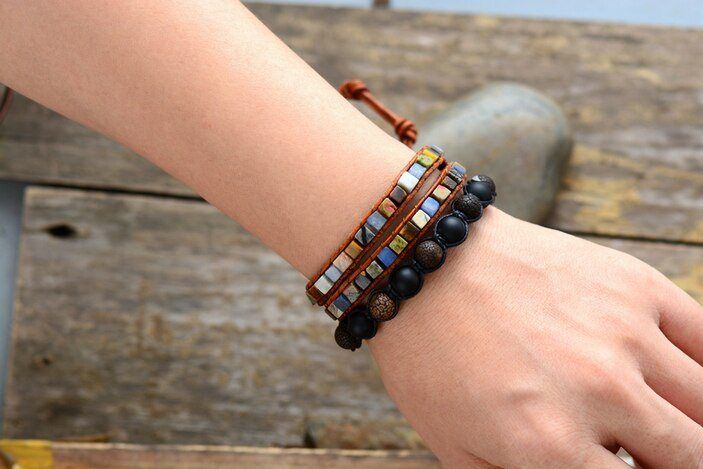 HOOGSTE BESCHERMING GEBARSTEN ONYX GEVLOCHTEN ARMBAND