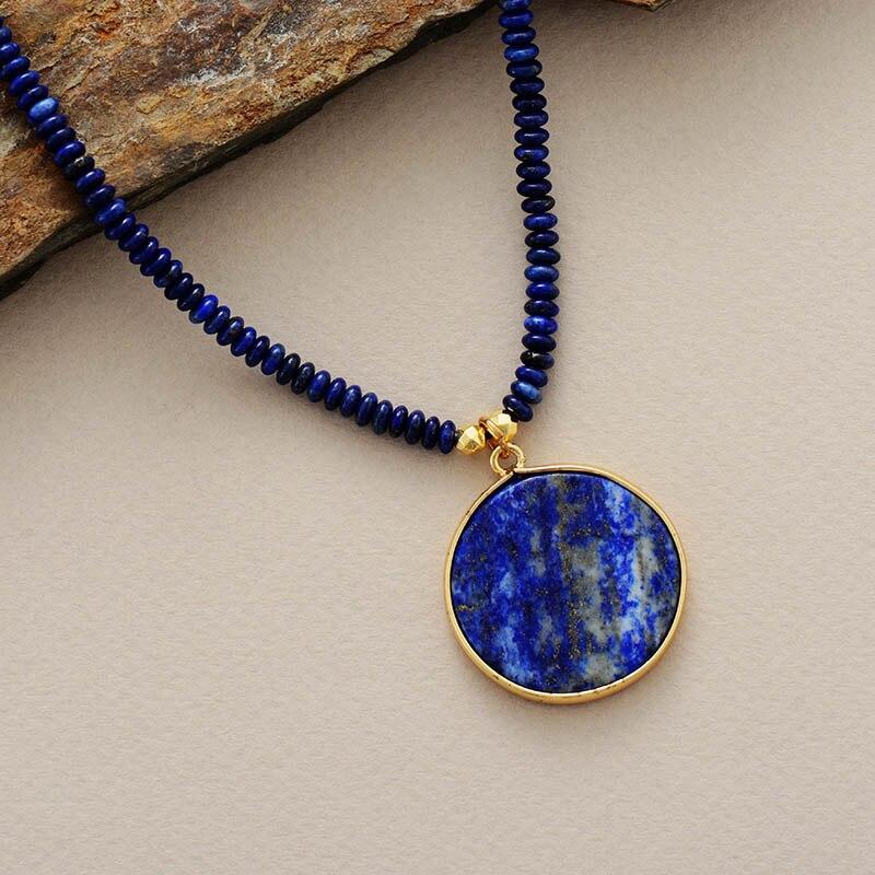 SCHITTERENDE RONDE LAPIS KETTING