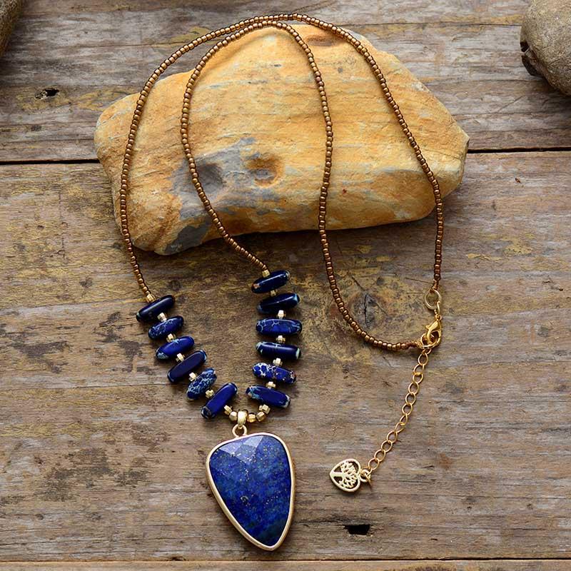 CHARMANTE BOHEEMSE LAPIS HANGER KETTING