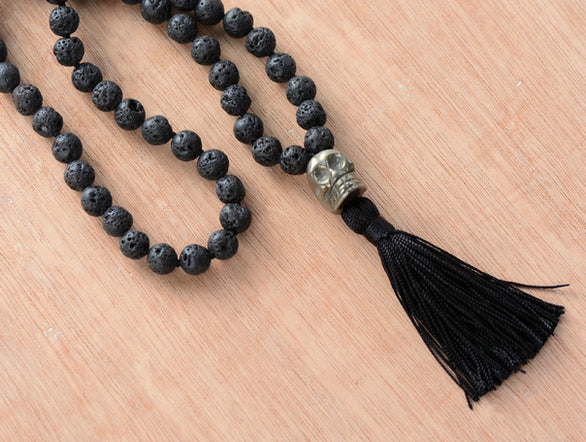 VURIGE LOT LAVA STEEN EN PYRIET MALA KETTING