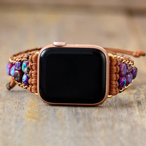 BOHO-STIJL JASPIS EDELSTEEN APPLE HORLOGEBANDJE