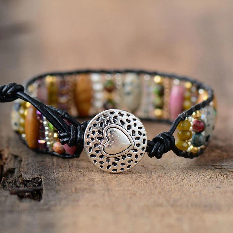 VROUWELIJKE GENESIS JASPIS & AGAAT MANCHET ARMBAND