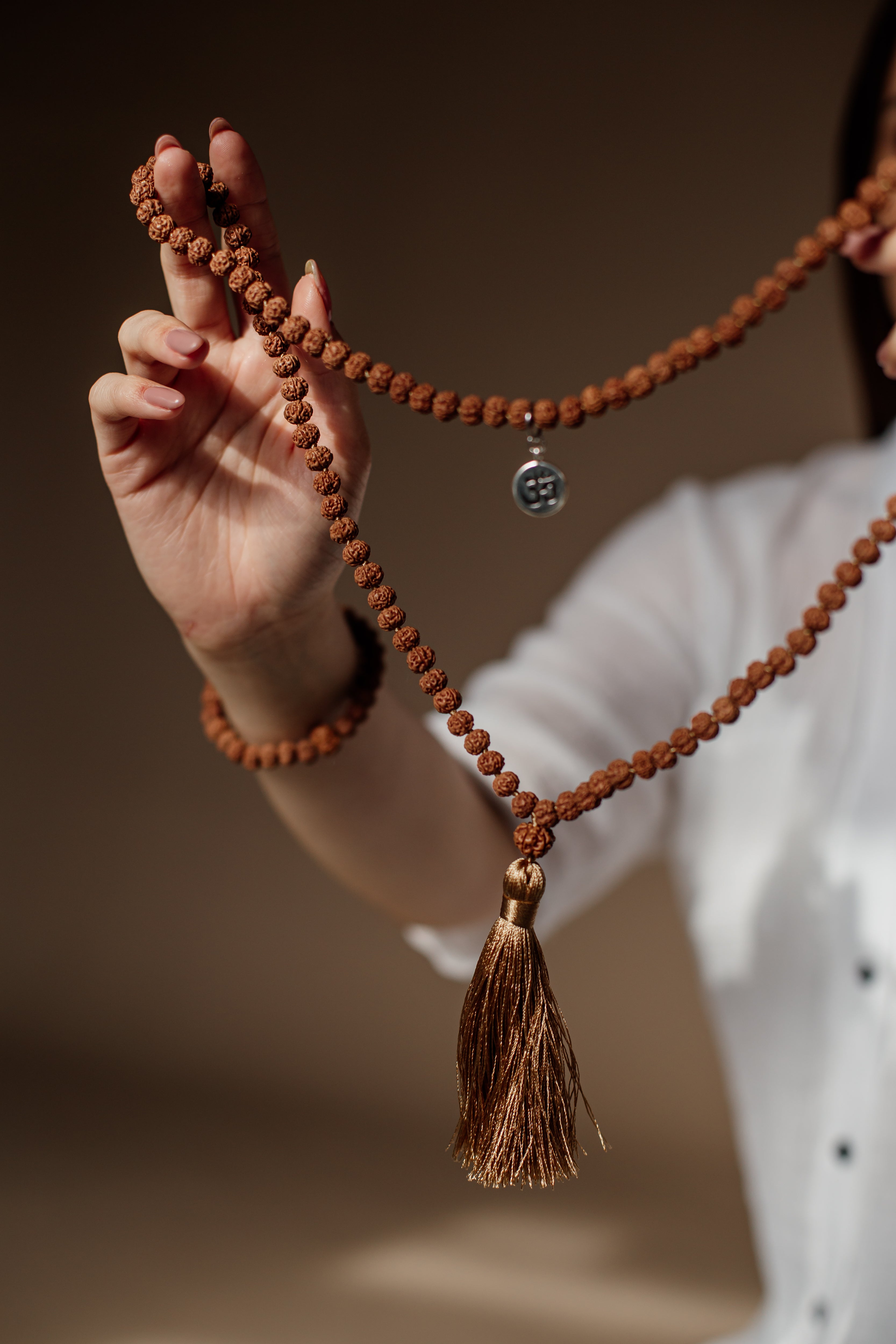 KRACHTIGE RUDRAKSHA JAPA MALA MEDITATIE KETTING