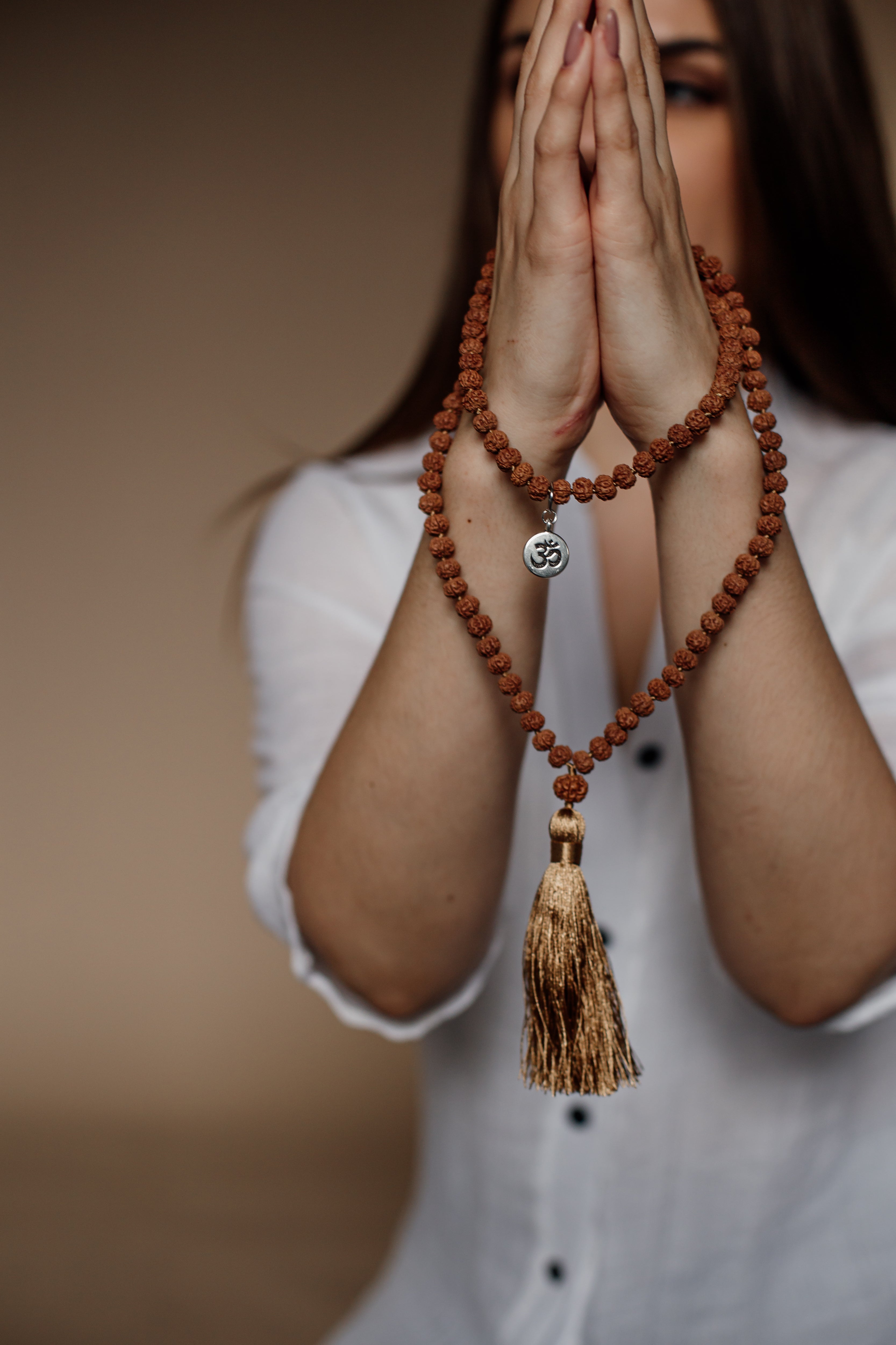 KRACHTIGE RUDRAKSHA JAPA MALA MEDITATIE KETTING