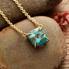 VERSTERKENDE TURQUOISE BIJOU HANGER KETTING